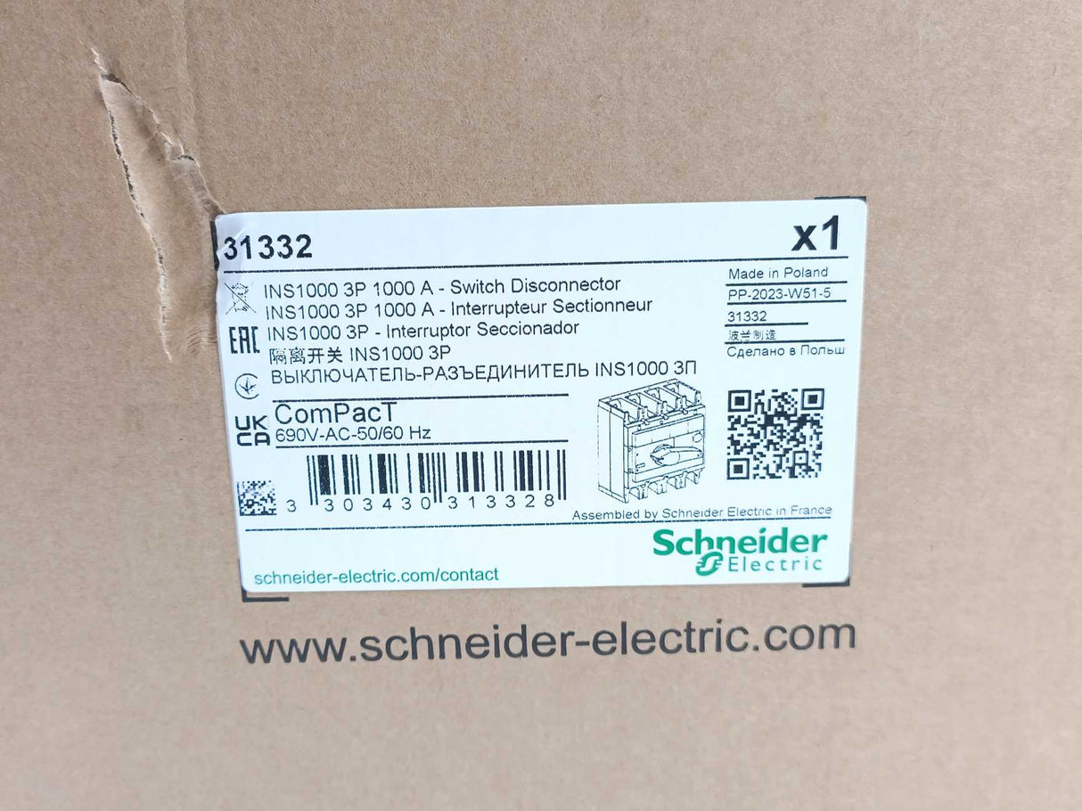 Schneider Electric 31332 INS1000 3P, Switch Disconnector
