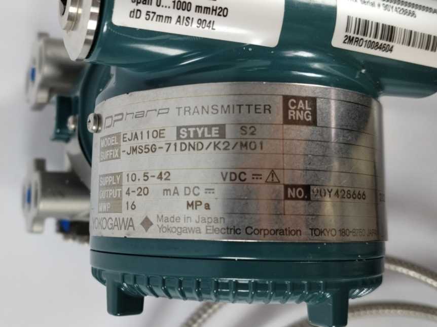 Yokogawa EJA110E-JMS5G-71DND/K2/M01 w/ BDT0032895 Pressure Transmitter