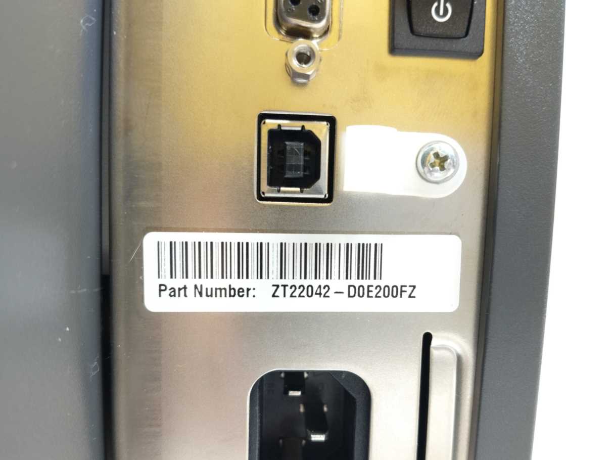 Zebra ZT22042-D0E200FZ Industrial Label Printer, ethernet card not working