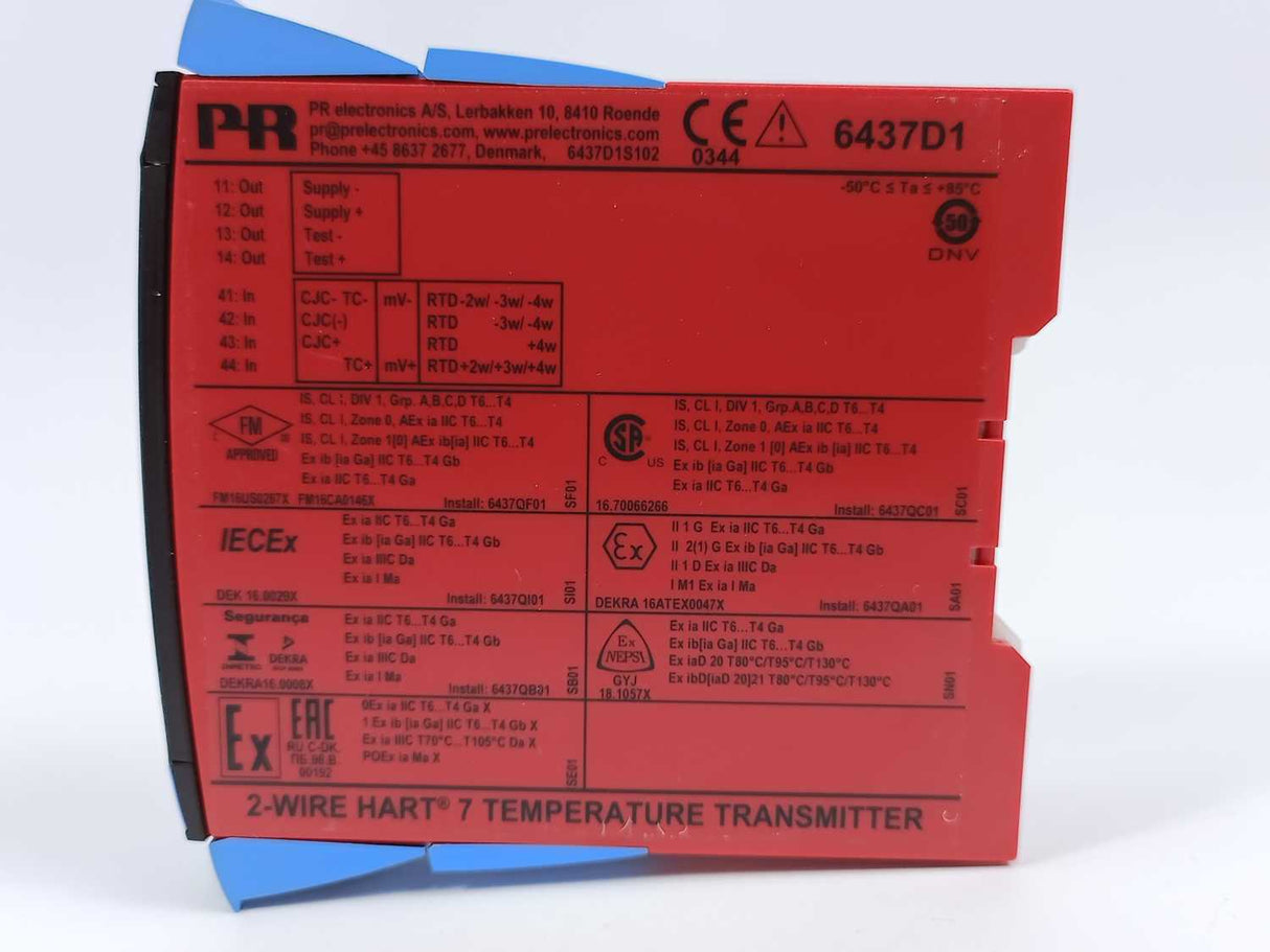 PR Electronics 6437D1S 2-Wire HART Temperature Transmitter