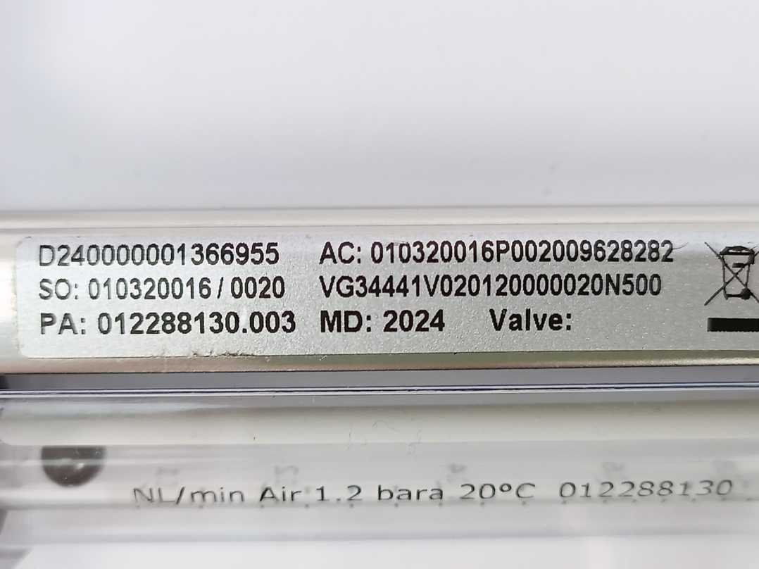 Swagelok VAF-G2-8652-1-0-JYX Variable Area Flowmeter