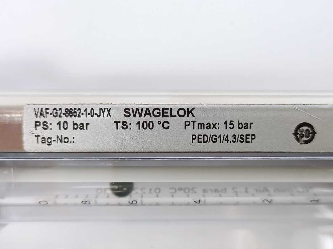 Swagelok VAF-G2-8652-1-0-JYX Variable Area Flowmeter