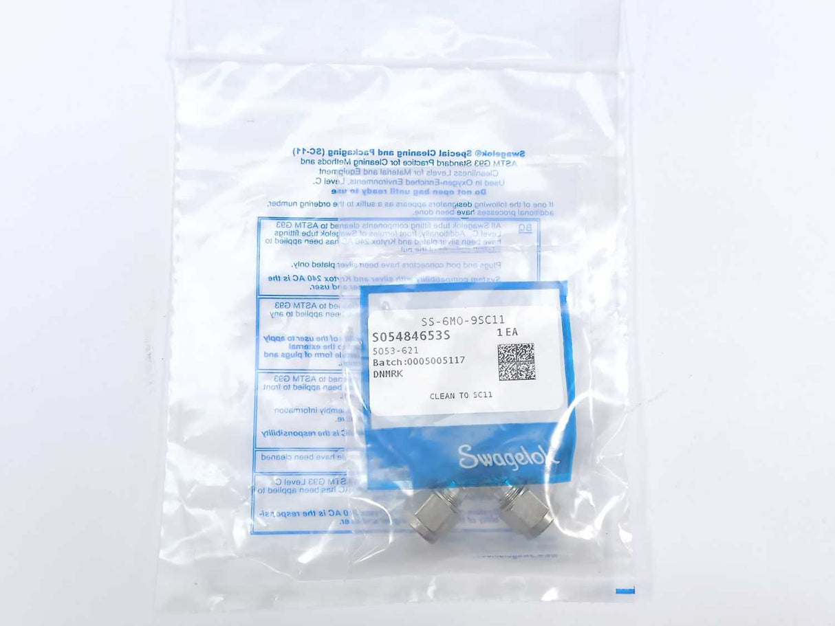 Swagelok SS-6M0-9SC11 90-degree Union Elbow SS-6MO-9SC11