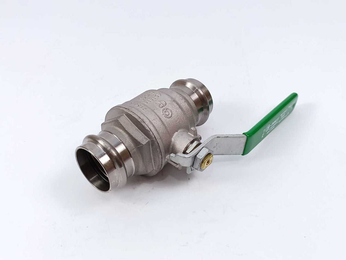 Fratelli Pettinaroli P100-042 Ball Valve 42mm - Green Lever, Press X