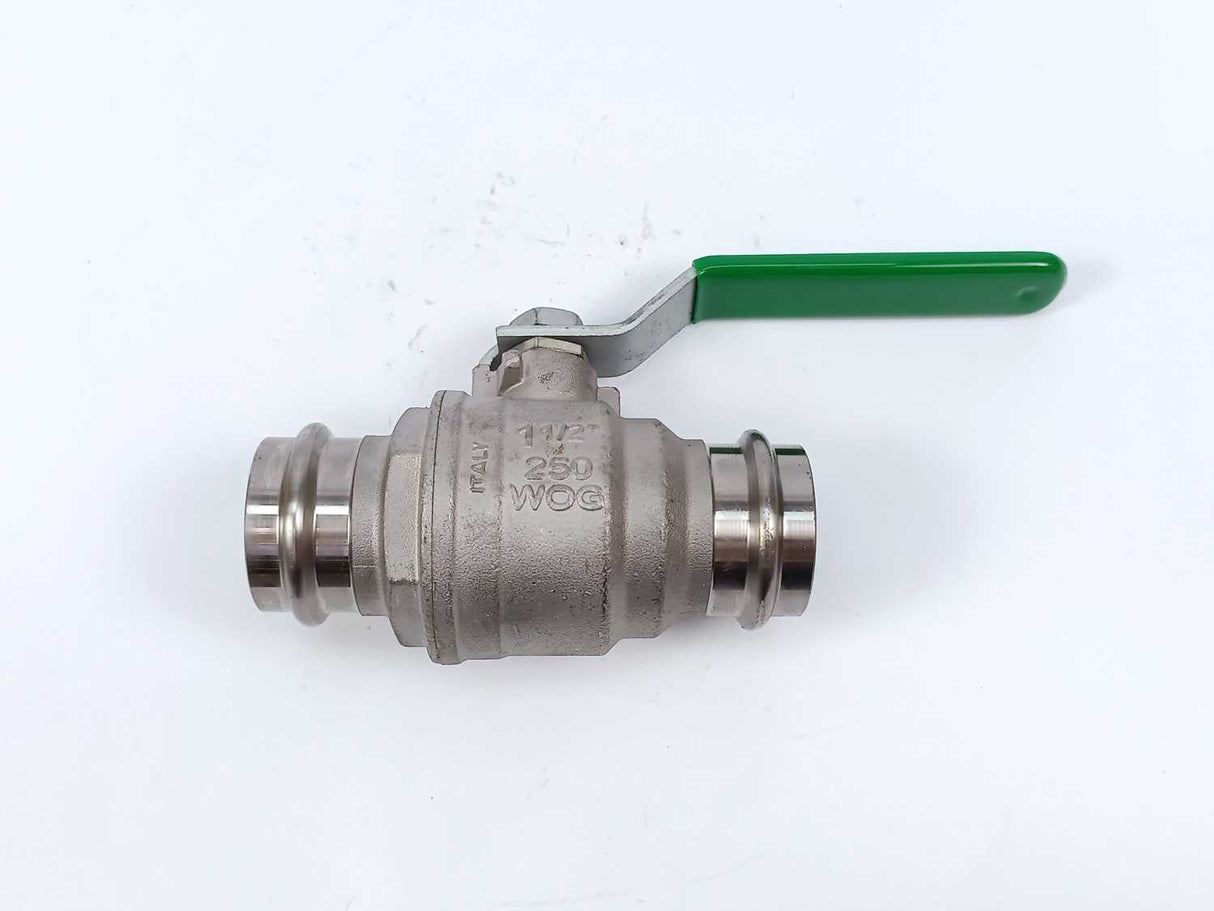 Fratelli Pettinaroli P100-042 Ball Valve 42mm - Green Lever, Press X
