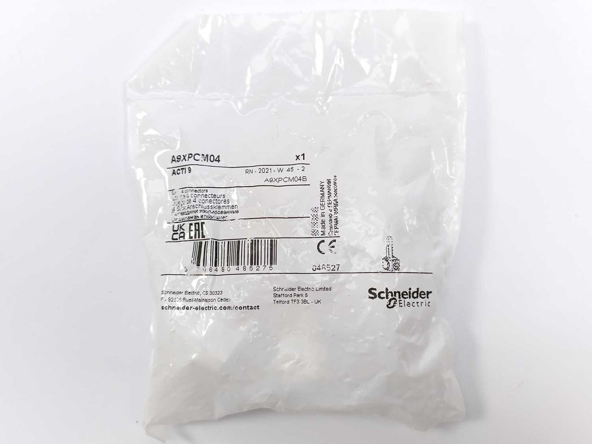 Schneider Electric A9XPCM04 ACTI 9 100A Monoconnect Batch 4 Pcs.