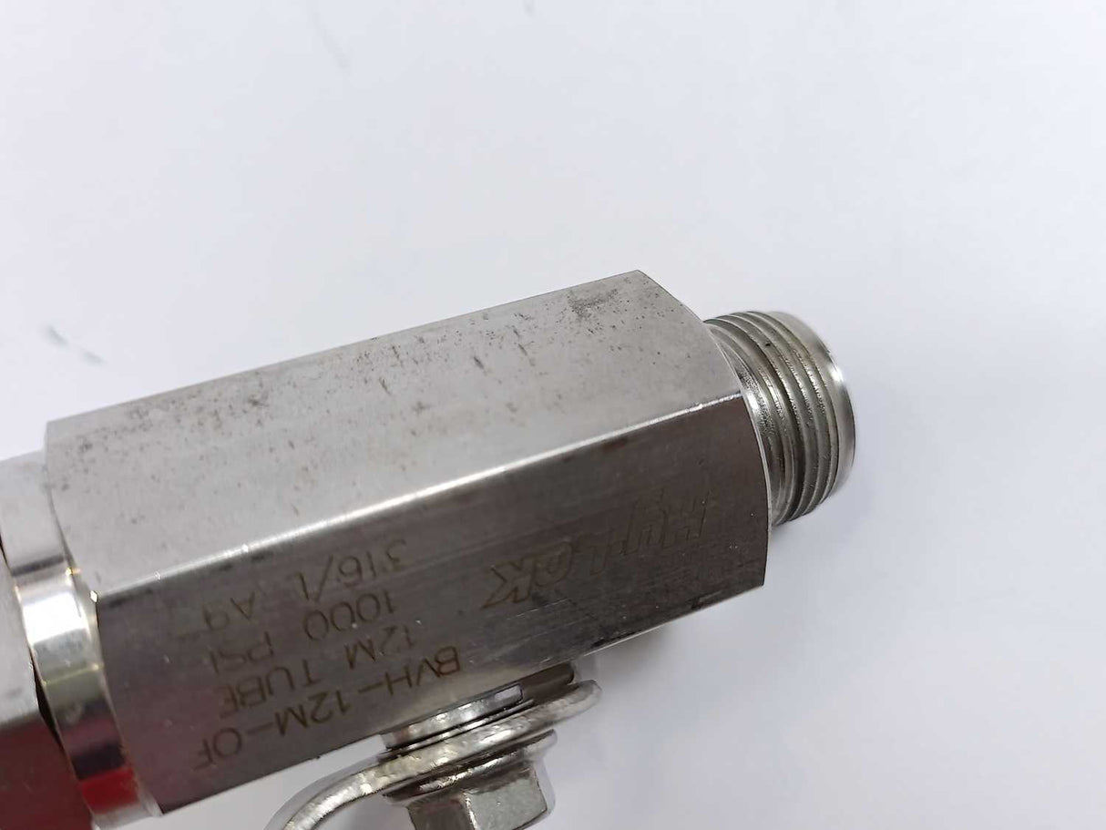 Hy-Lok BVH-12M-OF 2-Way Ball Valve, 316/L, 1000 PSI