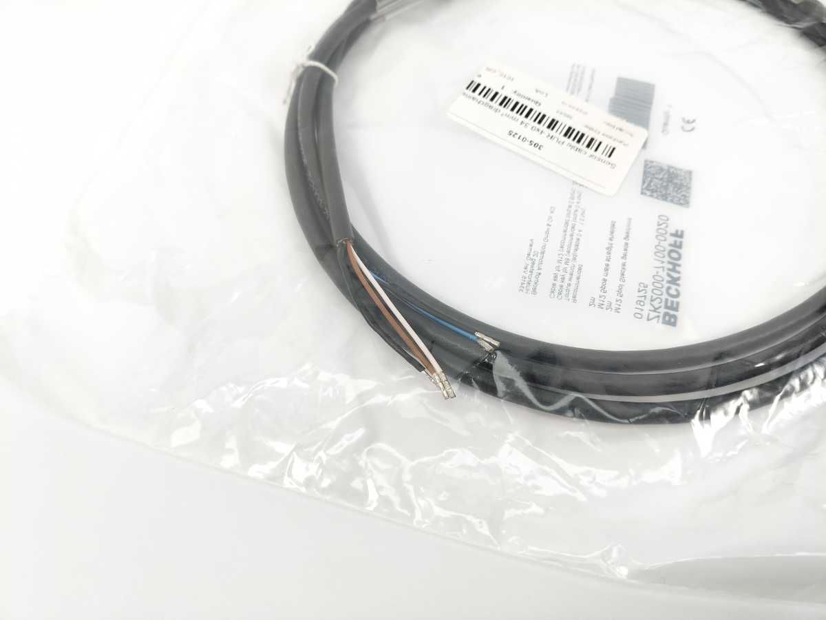 Beckhoff ZK2000-7100-0020 Power Cable 2.00 m, M12 5pos male straight shielded