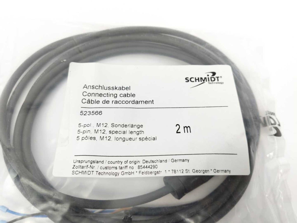 Schmidt Technology 523566 Connection Cable 2.00 m, 5-pin, M12