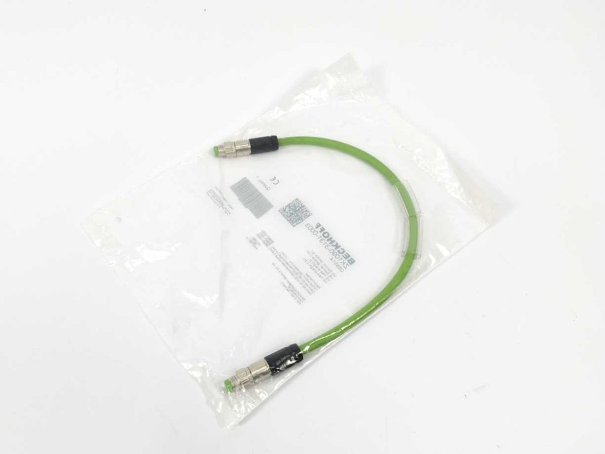 Beckhoff ZK1090-3131-0003 EtherCAT Cable 0.30 m, M8 male to M8 male straight