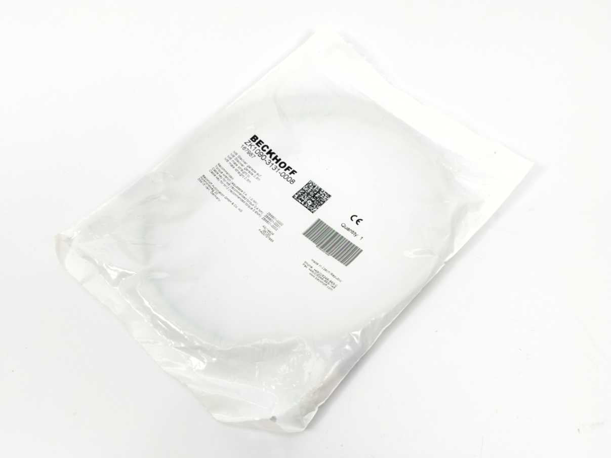 Beckhoff ZK1090-3131-0008 EtherCAT Cable 0.80 m, M8 male to M8 male straight