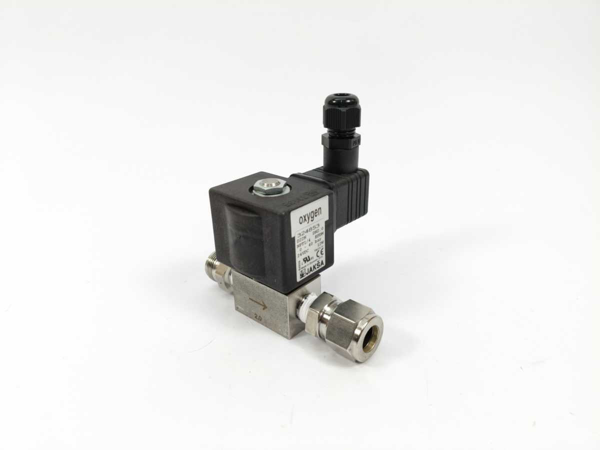 JAKSA 324853 NPT1/4 Solenoid Valve 0-40 Bar w/ Hy-Lok 316/L 9VB