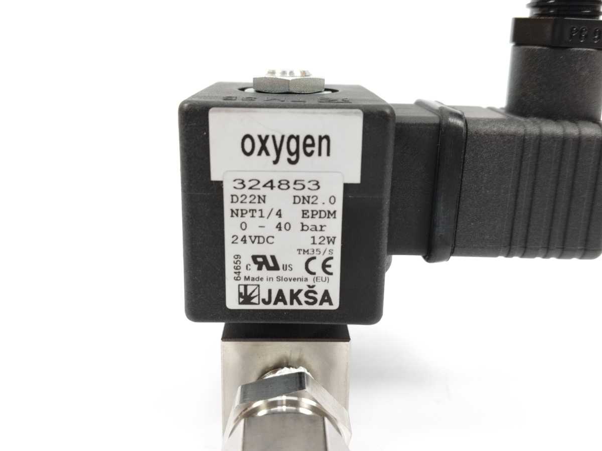 JAKSA 324853 NPT1/4 Solenoid Valve 0-40 Bar w/ Hy-Lok 316/L 9VB
