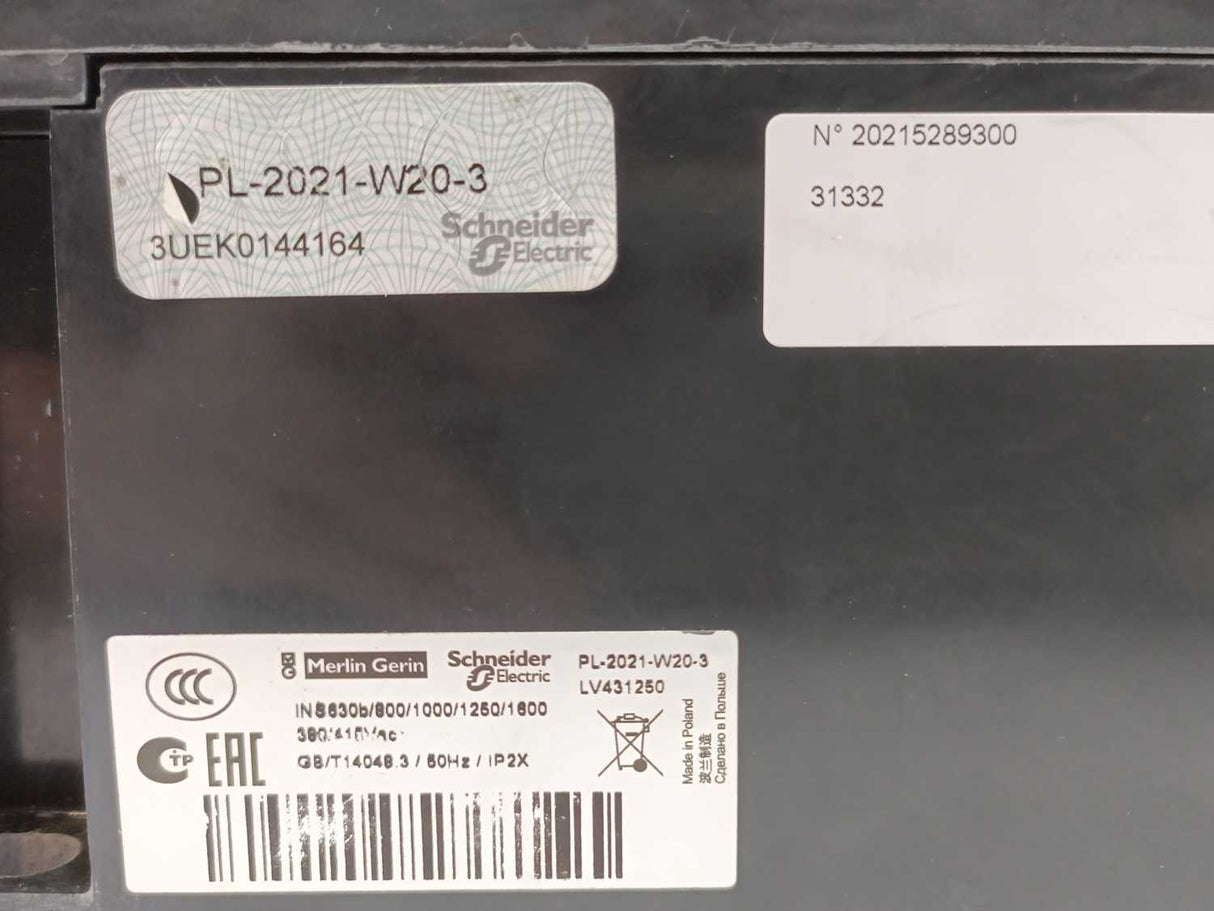 Schneider Electric 31332 INS1000 3P, Switch Disconnector, only used for test