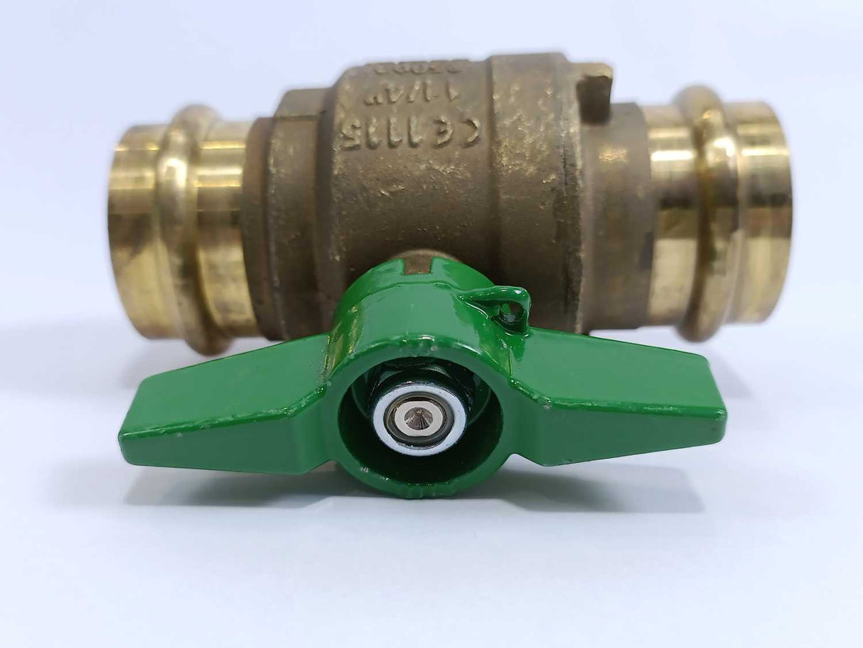 Cimberio cim 1222CRNL No Lead Ball Valve, 11/4", 250psi, 35mm, Butterfly Handle
