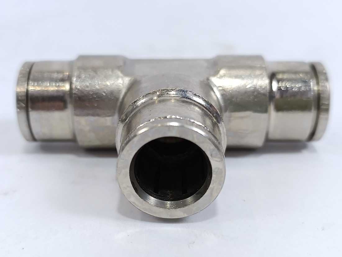 NORGREN 100601200 PNEUFIT Pneumatic Push-In Tee Fitting, 12 mm, Batch of 7 pcs.