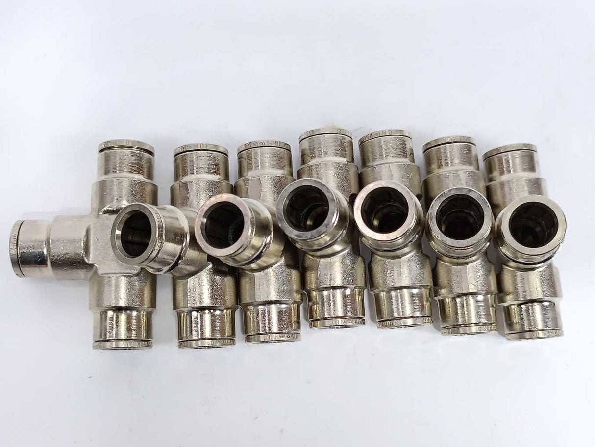 NORGREN 100601200 PNEUFIT Pneumatic Push-In Tee Fitting, 12 mm, Batch of 7 pcs.