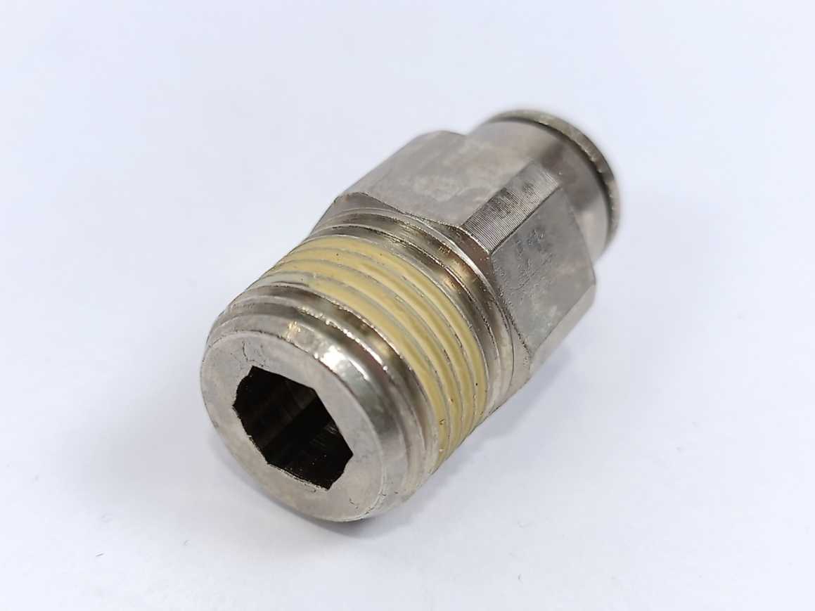 NORGREN 101251248 PNEUFIT Push-In Fitting 12mm, 1/2 BSPT, Batch of 8 pcs.
