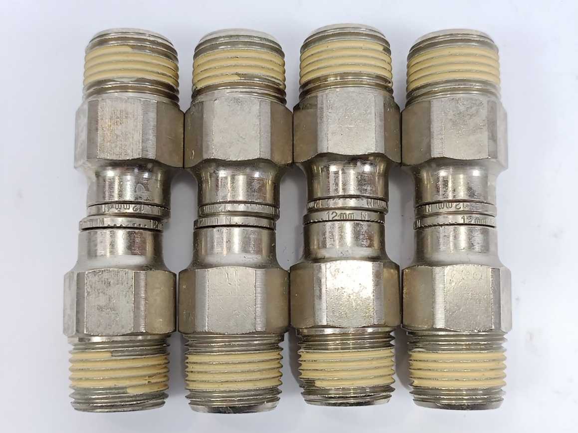NORGREN 101251248 PNEUFIT Push-In Fitting 12mm, 1/2 BSPT, Batch of 8 pcs.