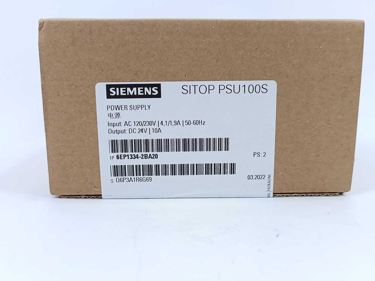 Siemens 6EP1334-2BA20 DC 24V/10A Power Supply