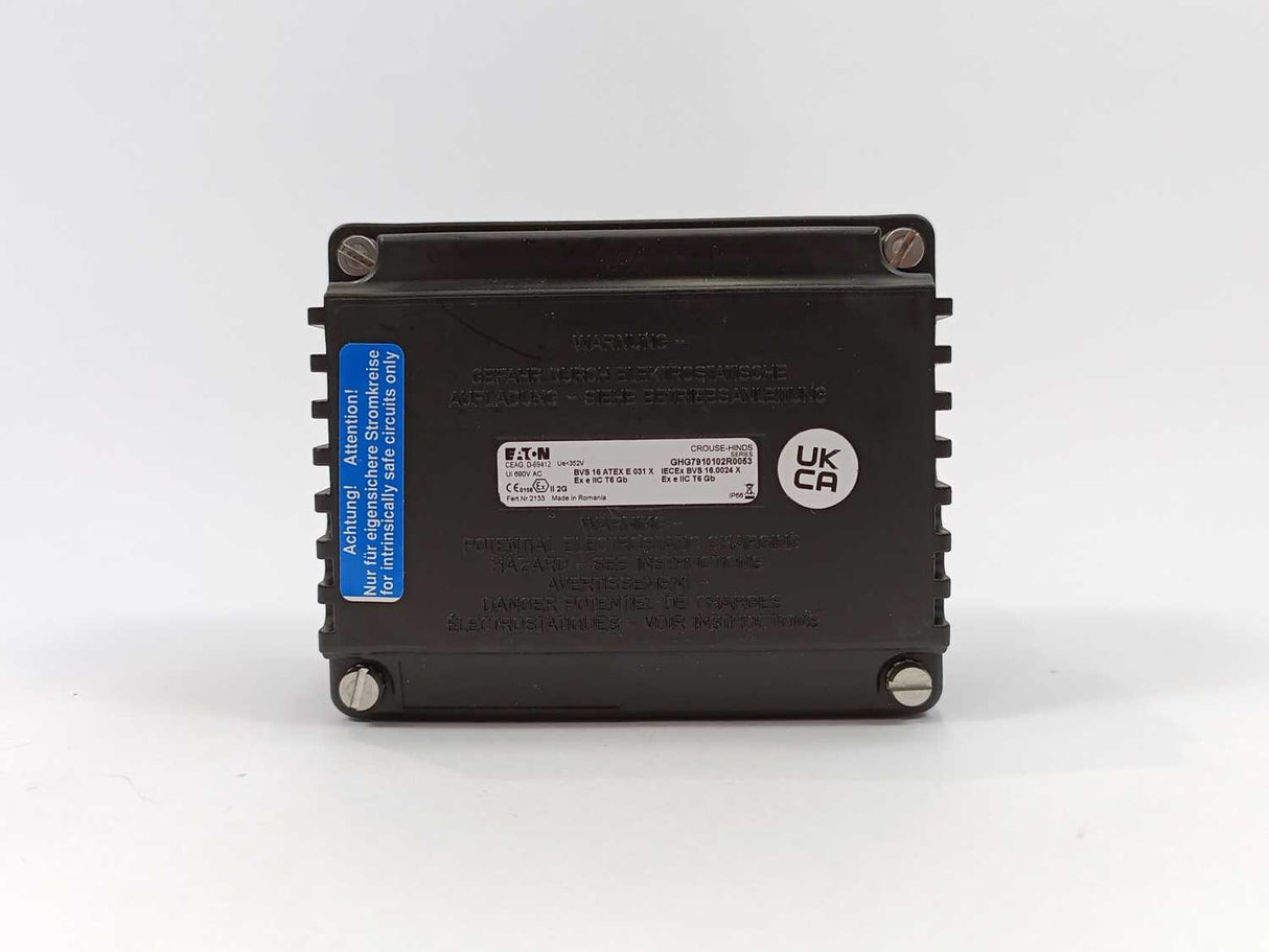 Eaton GHG7910102R0053 BVS 16 ATEX E 031 X Ex e Non-metallic Junction