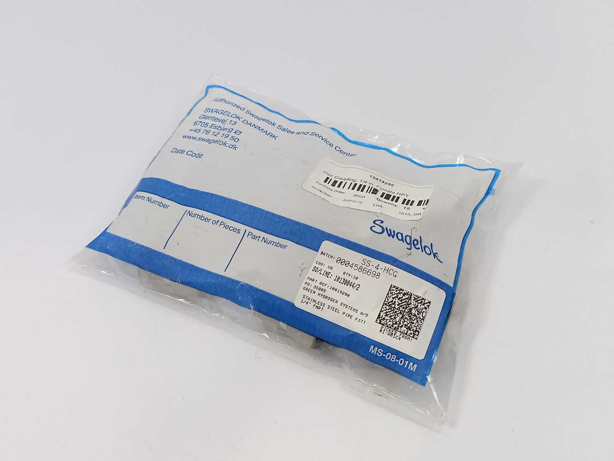 Swagelok SS-4-HCG HEX Coupling 1/4 in. Female NPT 10Pcs. Batch
