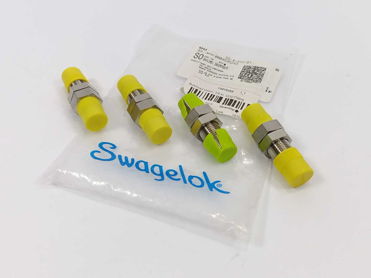 Swagelok SS-4-VCO-61 Bulkhead Union 1/4 in. VCO Fitting 4Pcs. Batch