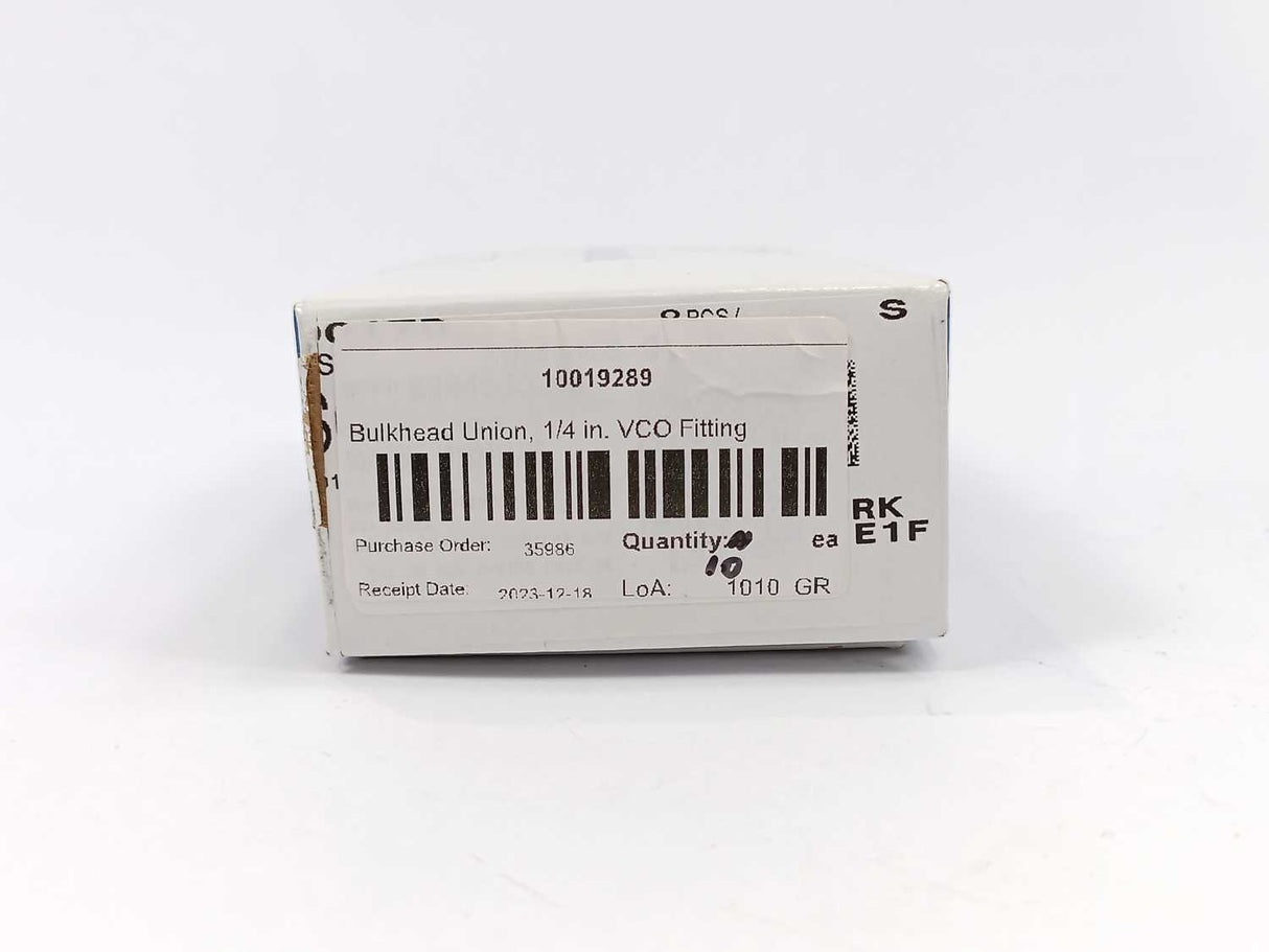 Swagelok SS-4-VCO-61 Bulkhead Union 1/4 in. VCO Fitting 10 Pcs.