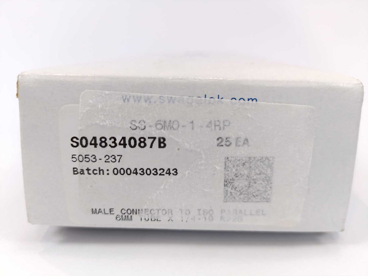 Swagelok SS-6M0-1-4RP Stainless Steel, Male Connector, 6 mm Tube 25pcs.