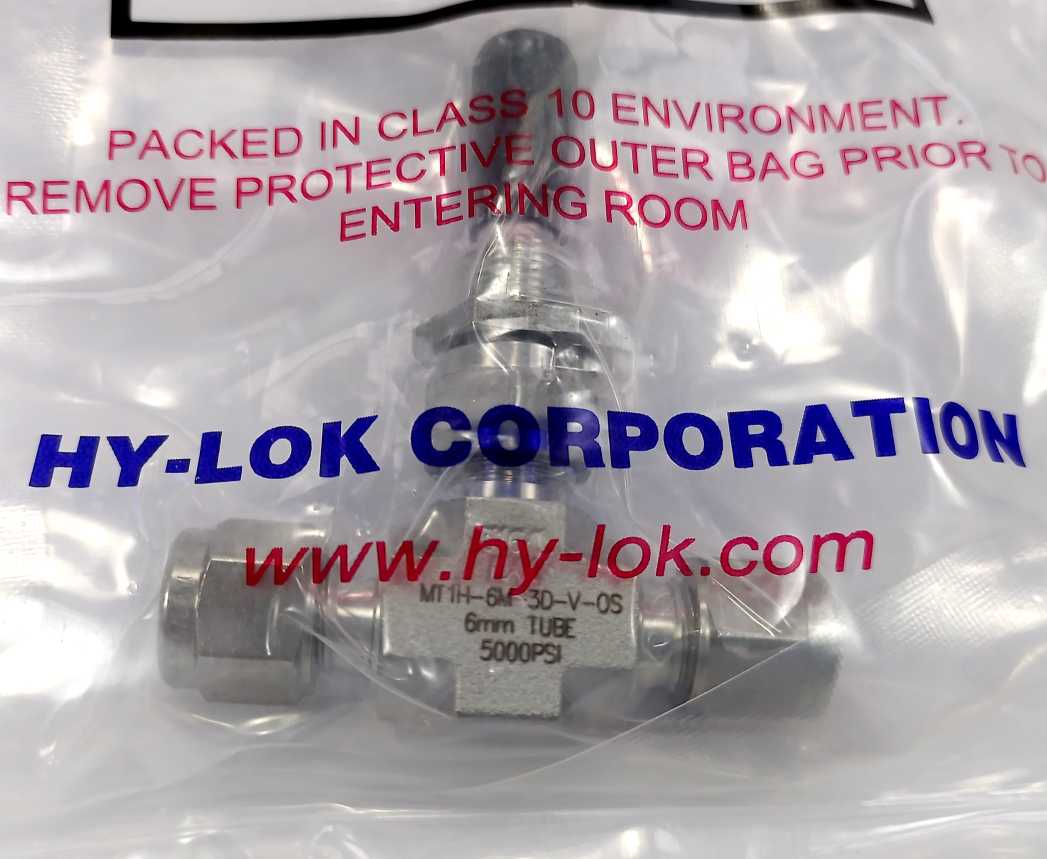Hy-Lok MT1H-6M-3D Needle Valve Safety Sample Line X-Series