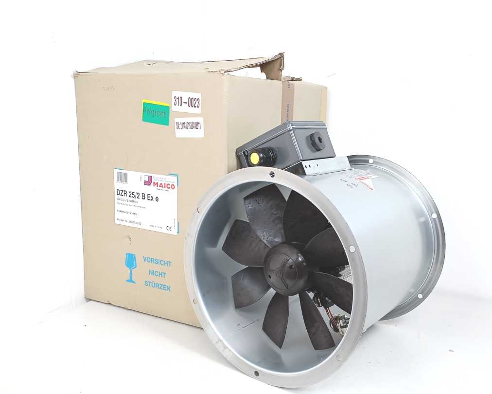 MAICO DZR 25/2 B Ex e Stahl 8118/121-804-C1587 Axial duct fan w/ Junction Box