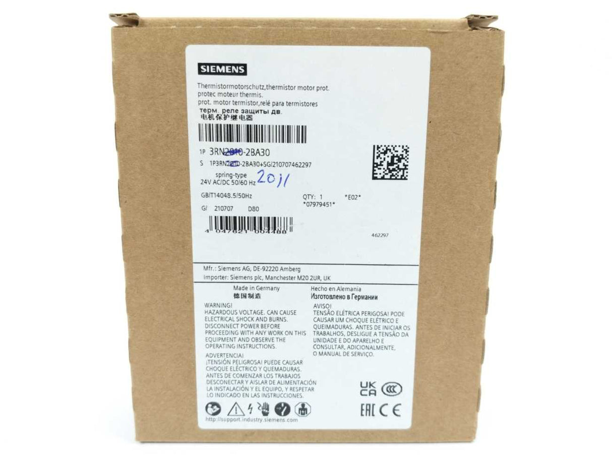 Siemens 3RN2011-2BA30 Thermistor Motor Protection