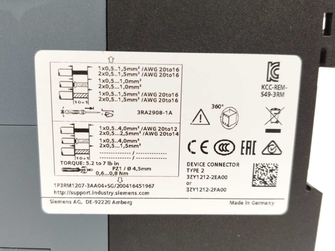 Siemens 3RM1207-3AA04 AC Semiconductor Motorstarter DC 24V