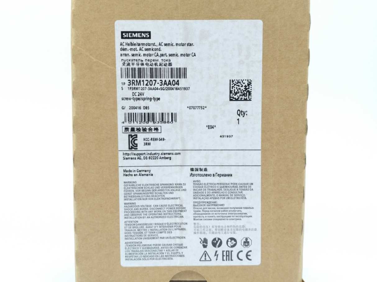 Siemens 3RM1207-3AA04 AC Semiconductor Motorstarter DC 24V