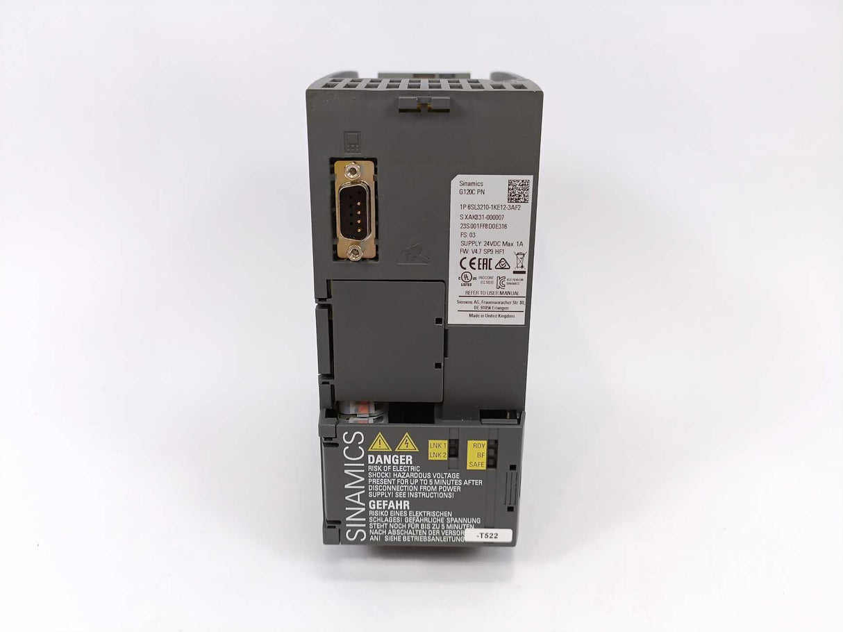 Siemens 6SL3210-1KE12-3AF2 Sinamics G120C PN Frequency Converter
