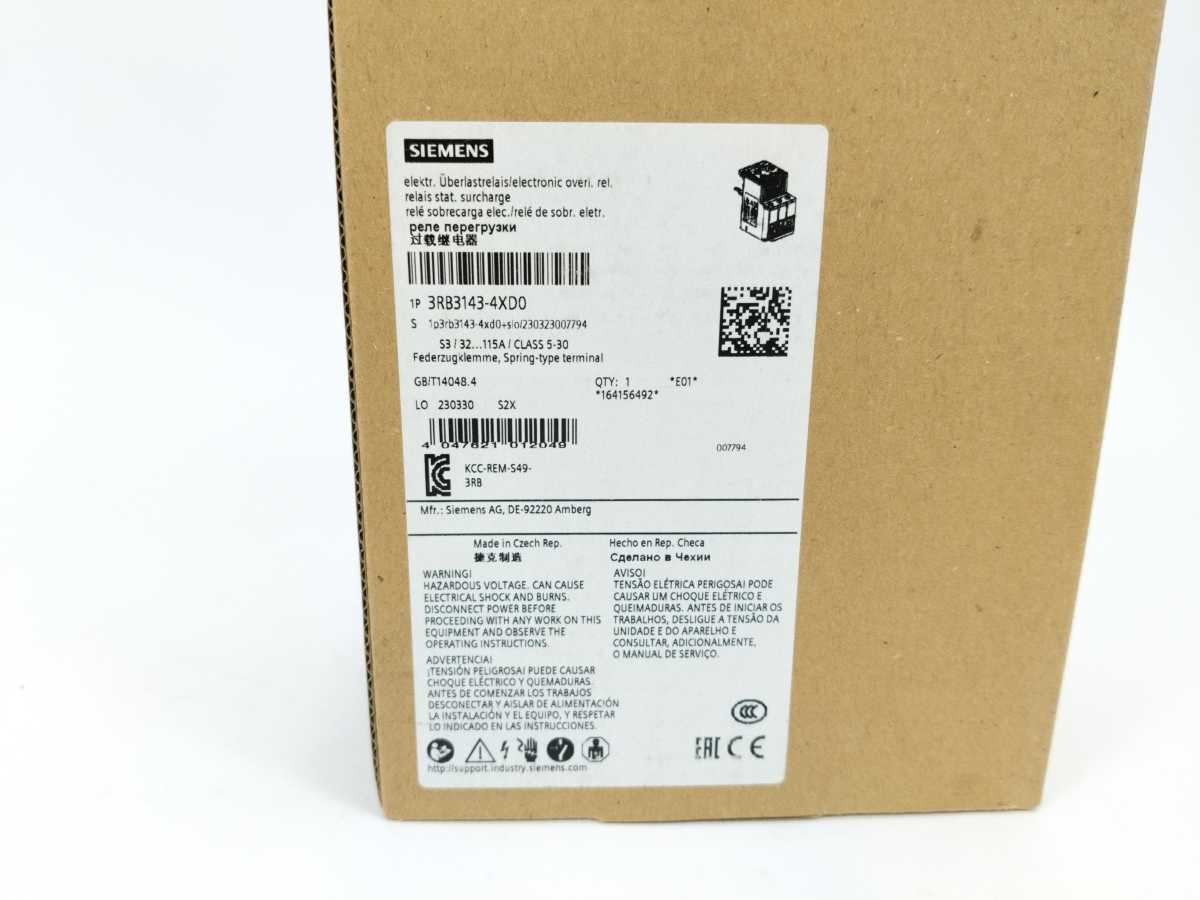 Siemens 3RB3143-4XD0 SIRIUS 3RB3 Relay