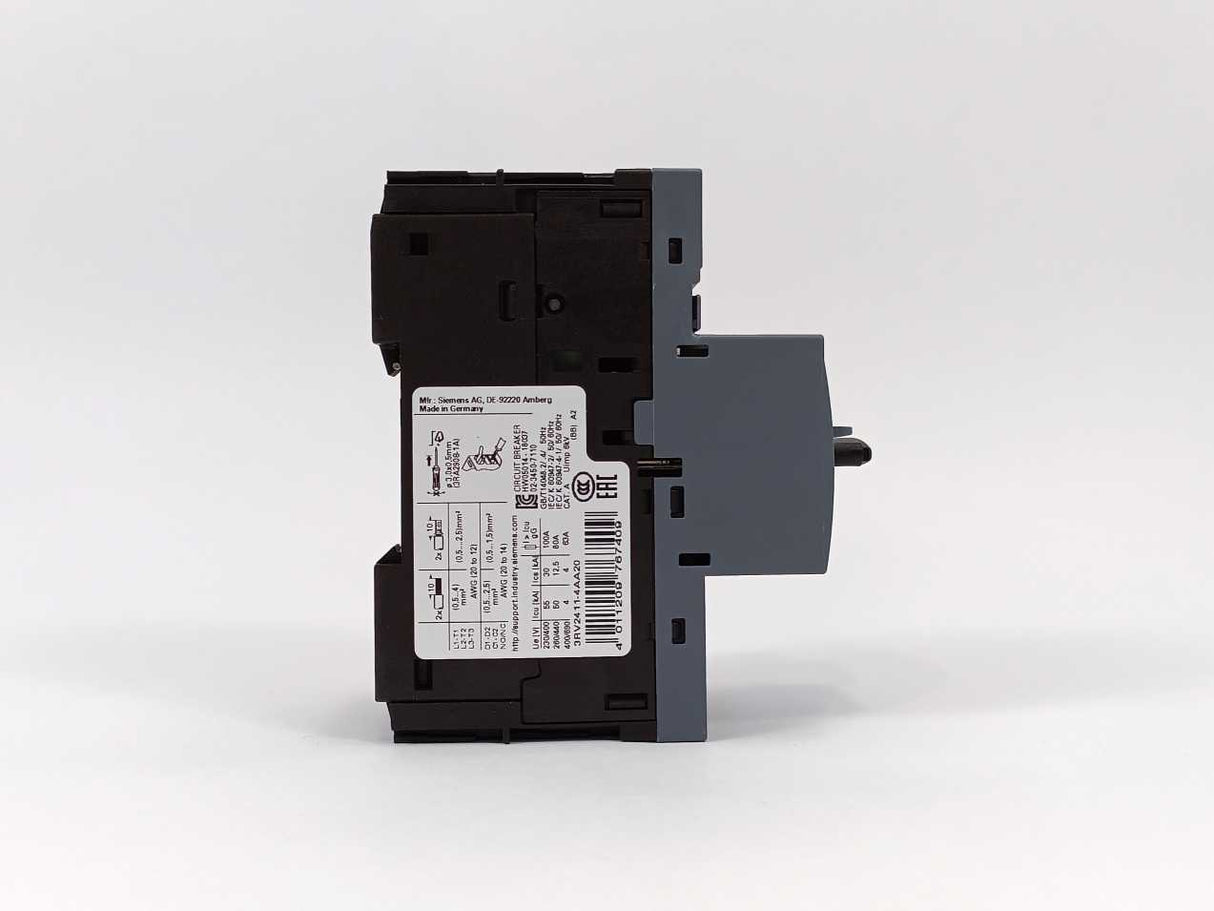 Siemens 3RV2411-4AA20 SIRIUS 3RV2 Motor Starter Protector (Circuit Breaker)
