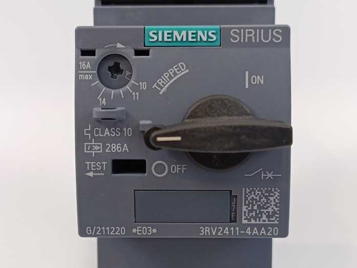 Siemens 3RV2411-4AA20 SIRIUS 3RV2 Motor Starter Protector (Circuit Breaker)