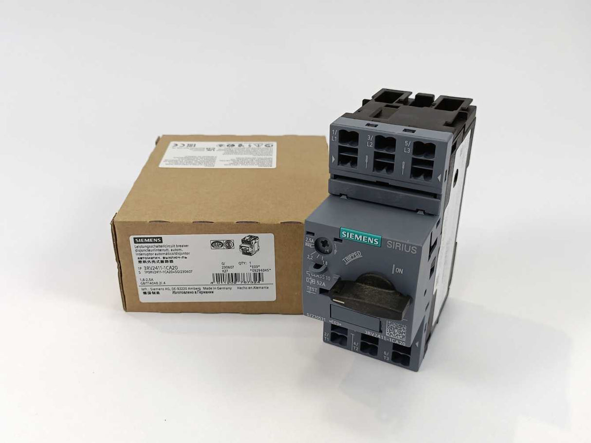 Siemens 3RV2411-1CA20 SIRIUS 3RV2 Motor Starter Protector