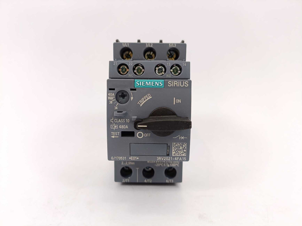 Siemens 3RV2021-4FA15 SIRIUS 3RV2 Motor Starter Protector