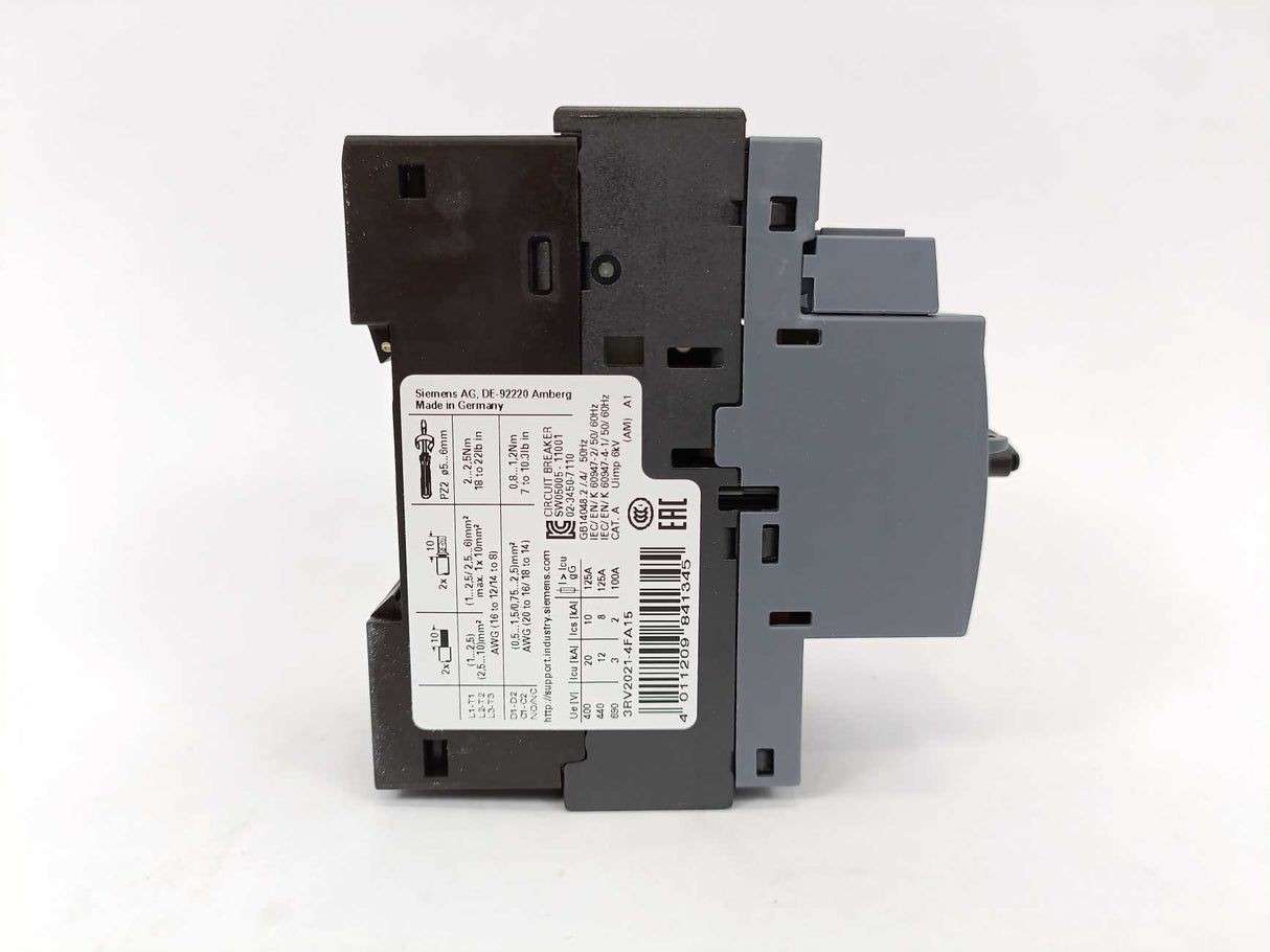 Siemens 3RV2021-4FA15 SIRIUS 3RV2 Motor Starter Protector