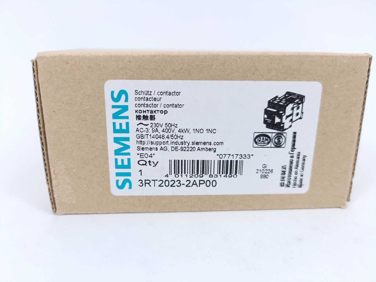 Siemens 3RT2023-2AP00 SIRIUS 3RT Power Contactor