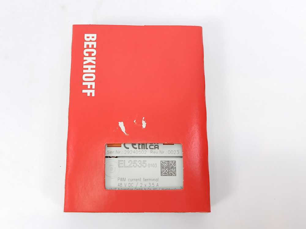 Beckhoff EL2535 PWM Current Terminal 48 V DC / 2 x 3.5 A