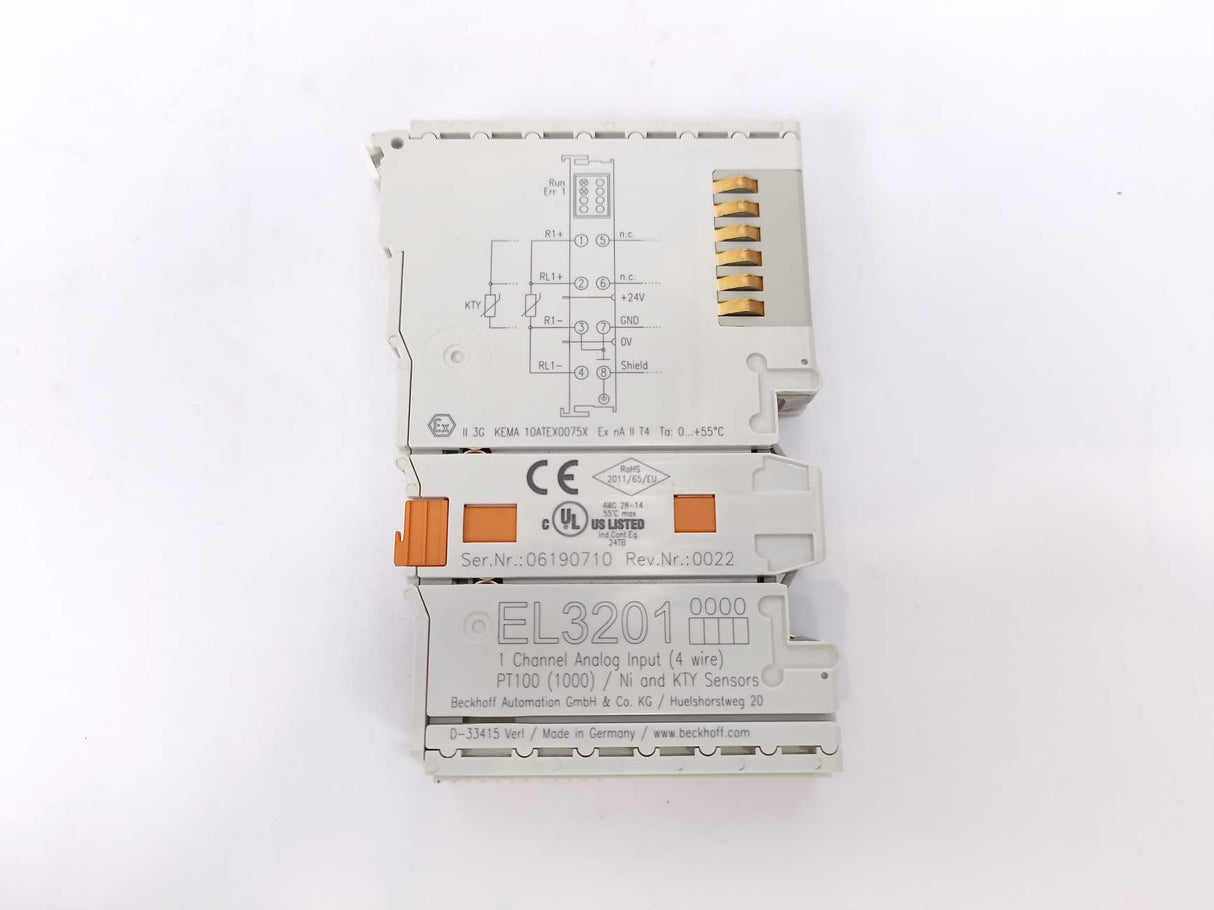 Beckhoff EL3201 1 CHannel Analog Input (4 wire)