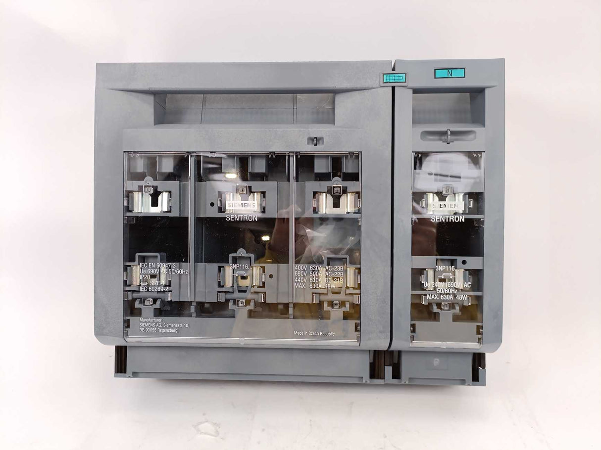 Siemens 3NP1164-1DA10 Switch Disconnector – 4-Pole, NH3, 630 A