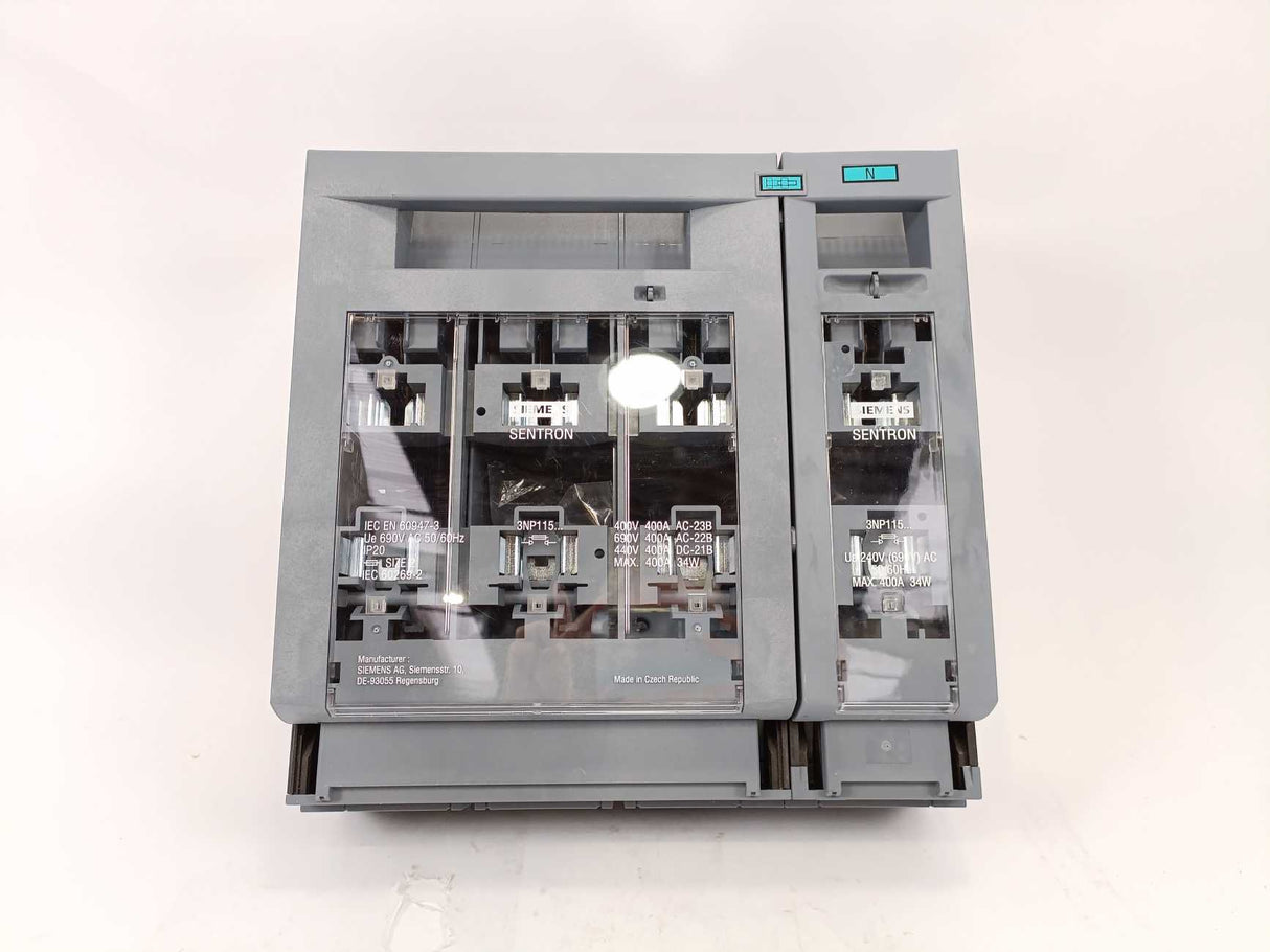 Siemens 3NP1154-1DA10 Switch Disconnector – 4-Pole, NH2, 400 A