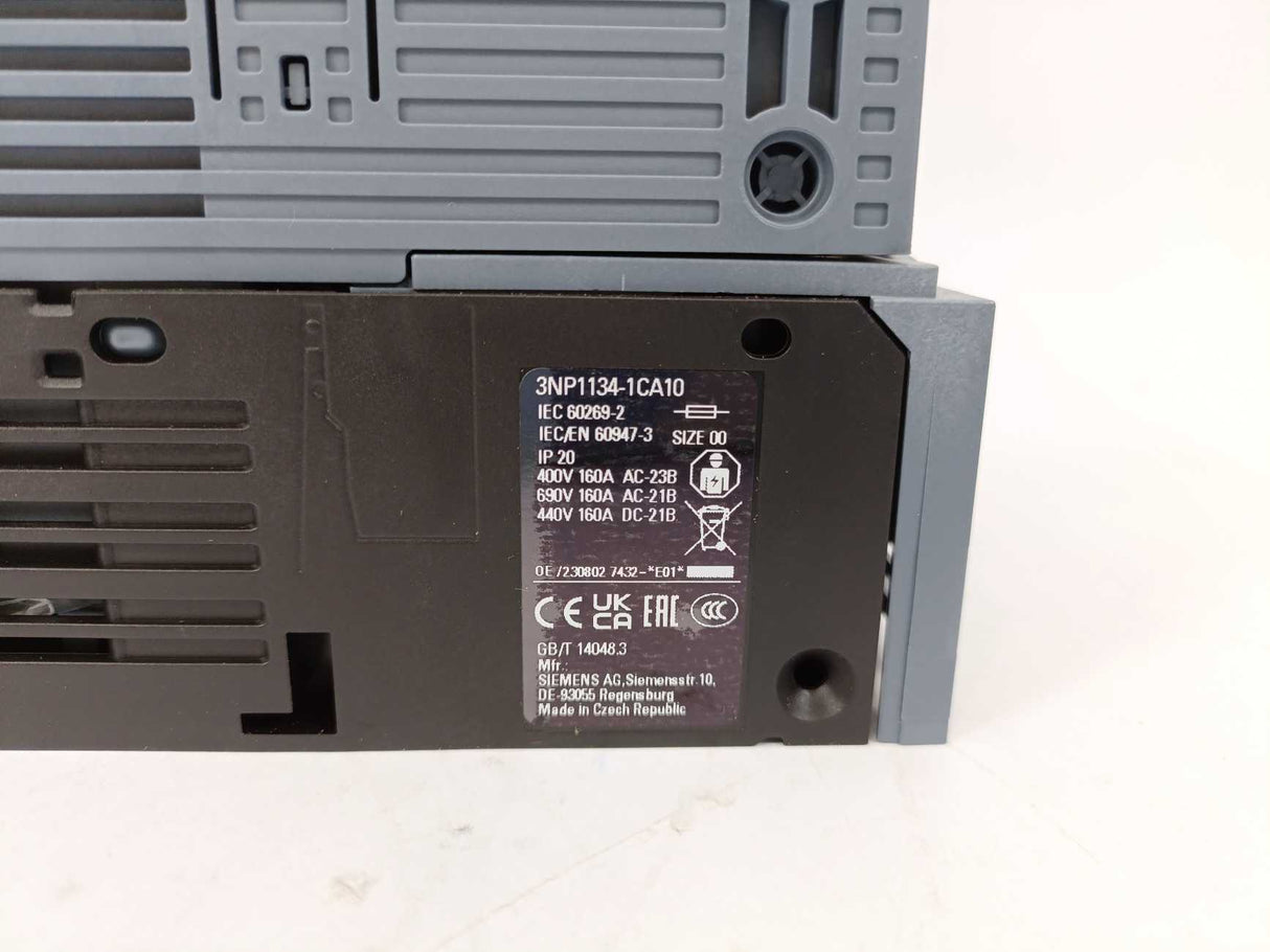 Siemens 3NP1134-1CA10 Switch Disconnector - 4-Pole, NH00, 160 A