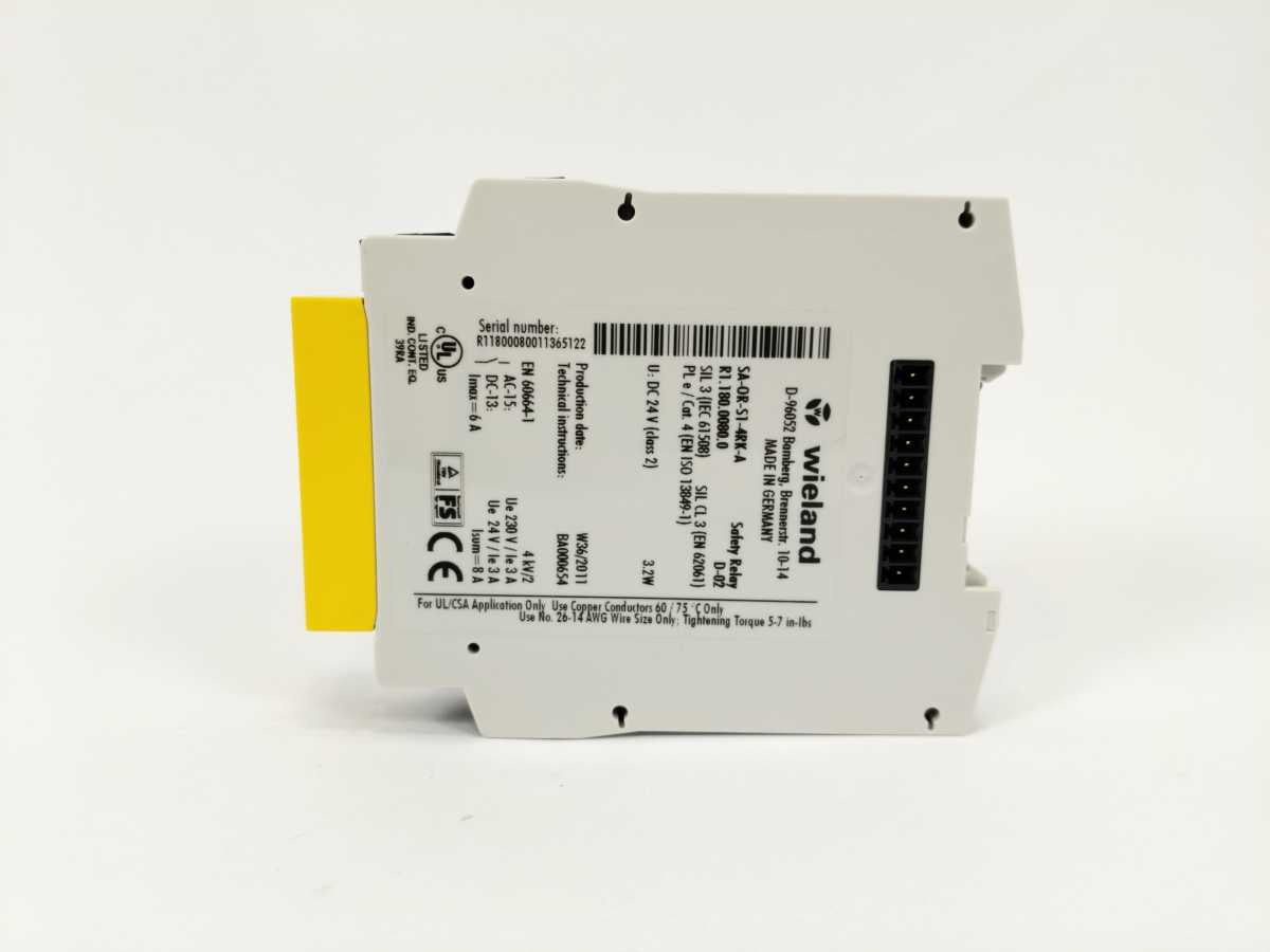Wieland R1.180.0080.0 Safety Relay, U: DC 24 V (class 2) 3.2W