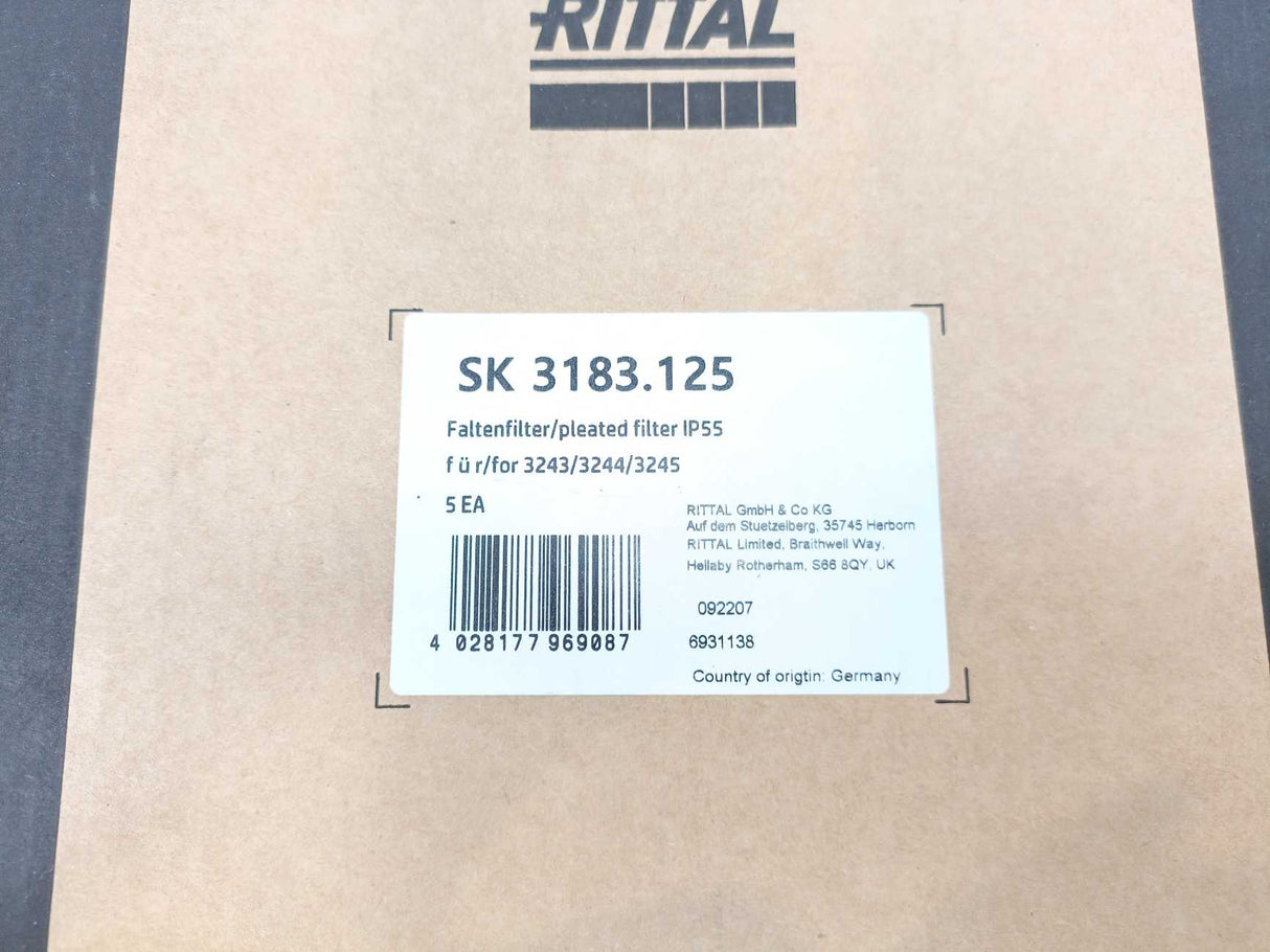 Rittal SK 3183.125 Pleated Filter IP55