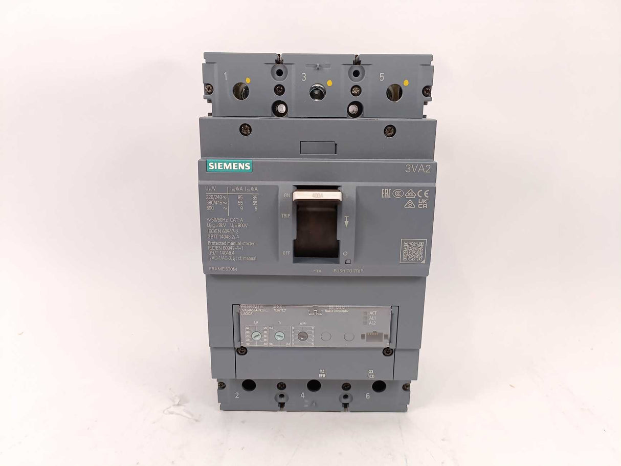 Siemens 3VA2440-5MN32-0AA0 SENTRON 3VA2 Molded , Mounted, not used